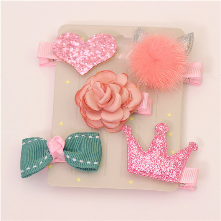 Baby Hair Clips 5pcs Bow Accessories